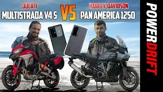 Ducati Multistrada V4 S vs Harley Davidson Pan America 1250 Special | Vivo X70 Series | PowerDrift