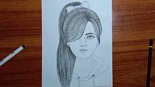 How to draw a girl with ponytail hairstyle Drawingraphy Art video GirlDrawing PencilDrawing