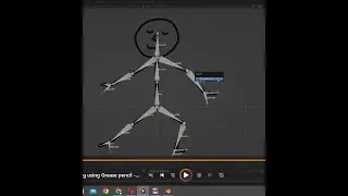 Super simple stickman rigging using Grease pencil -Blender-