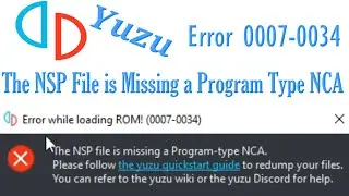 The NSP File is Missing a Program Type NCA (Error 0007-0034)