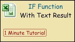 How to use the IF Function in Excel with Text as Value