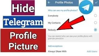 How To Hide Telegram Profile Picture | Hide Telegram Profile Picture