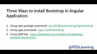 How to setup Bootstrap ?