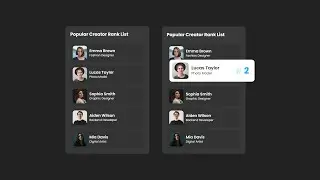 How To Make Creator Rank List With Hover Effect Using HTML & CSS