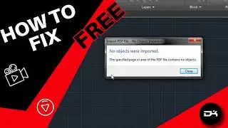 PDF Import Problem in AutoCad | No objects were imported Error In AutoCad | in Hindi