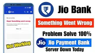 jio payment bank server problem today | jio payments bank something went wrong |jio bank not working