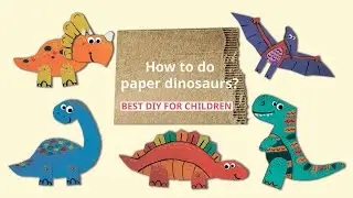 How to make a paper dinosaurs? I Easy DIY for children I