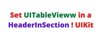 How to set TableViewHeaderInSection in Swift ios