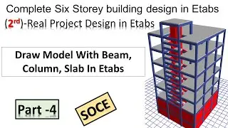 4. Complete building design in Etabs 2019 | Real Project Design | Draw beam column slab  in etabs