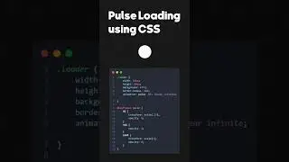 CSS Pulse Loading Animation | #shorts