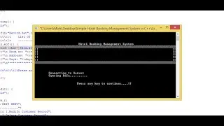 Simple Hotel Booking Management System in C++