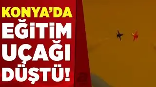 Konya'da Türk Yıldızları'na ait eğitim uçağı düştü! | A Haber