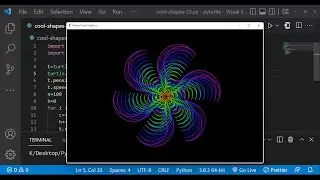 Python Turtle Graphics - 33 | Cool Shape Drawing | Python Turtle Coding Video | Learnonpy |