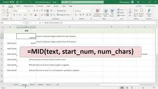 Extracting text from Cells using RIGHT, LEFT and MID functions in Excel -   Office 365