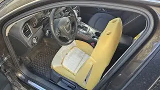 Removing seat covers for Audi A4 B8 / Washing fabric seats