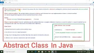 Abstract Class In Java with Realtime Example