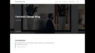 Fantastic Blog App made using Django Framework | Source Code & Projects
