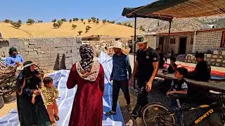 🏜Rural family lifestyle🛖🧱Shirvan stays at home until the construction of the barn is flawless 