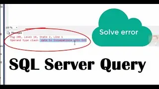 Sql server query - solve error date is incompatible with int