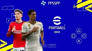 eFootball PES 2024 PPSSPP New Update Transfer & Kits 2023/24 Best Graphics HD