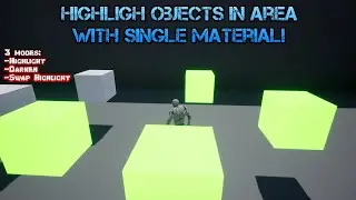 UE4 - Highlight in area using single Dynamic Material Instance