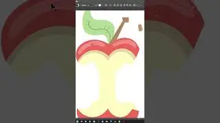 Apple Core Illustration | Adobe Illustrator