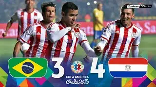 Brasil 1 (3) x (4) 1 Paraguay ● 2015 Copa América Extended Goals & Highlights + Penalties HD