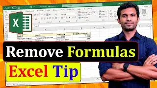 How to Remove Formulas in Excel (Paste as Values)