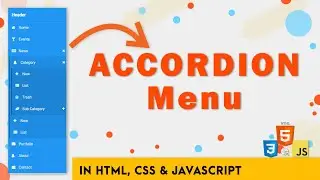 Awesome Accordion Menu Using HTML, CSS & JavaScript | With Source Code