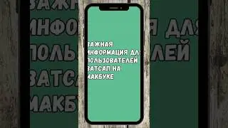 ВАЖНАЯ ИНФОРМАЦИЯ для пользователей Ватсап на макбуке!  #whatsapp #ватсап