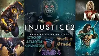 Injustice 2 Mobile King of Atlantis Aquaman vs Gorilla Grodd Tier 4 Raid Gameplay 2020