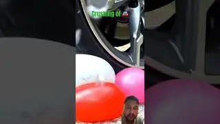 Crushing of balloon and soft things by car 🚘 tyre || ASMR crushing of #crushing #crushing #crunchy