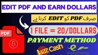 Earn money online by pdf editing|Online earning in pakistan|Online earning without investment|