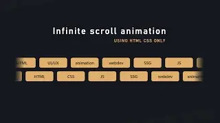 Infinite scroll animation with text Using HTML CSS Only