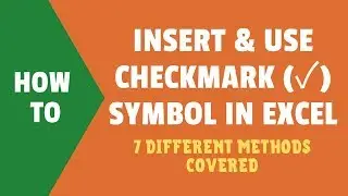 Insert a Check Mark (Tick ✓) Symbol in Excel (using Shortcut, Formula, VBA and more)