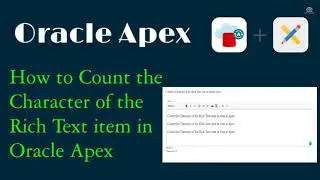 How to Count the Character of the Rich Text item in Oracle Apex
