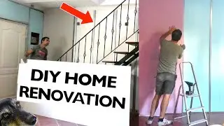 DIY Drywall Installation (time-lapse) - Do-It-Yourself Home Renovation part-2