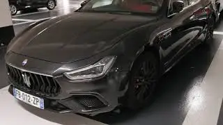 black Maserati Ghibli GranSport in juan les pins France