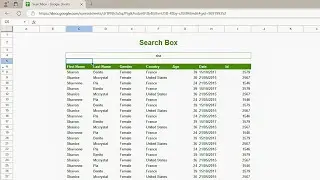 How to create a Search Box in Google Sheets