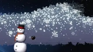 СНЕГОВИК РИСУЕТ ЗИМУ 2 зарисовка