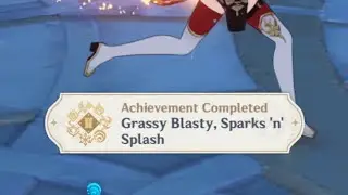 Grassy Blasty, Sparks ' n ' Splash | Achievement