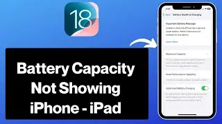 How to fix iPhone battery health not showing after new iOS update iOS 18