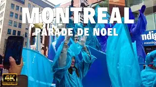 [4K] 🇨🇦 Montréal, CANADA - Enjoy the Christmas parade with me 🎅