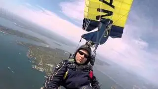 U.S. Navy parachute team drops in on Rhode Island