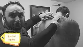 Hairry Back Dry Shave With cut throat razor from BARBER  TURKO