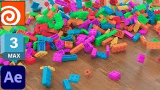 Houdini, 3ds Max & After Effects | Procedural Falling Legos