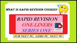 What is the Rapid Revision one-liner course for NEET PG? Get a free Pharmacology one-liner video!