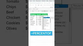 New PERCENTOF Formula in Excel #shorts