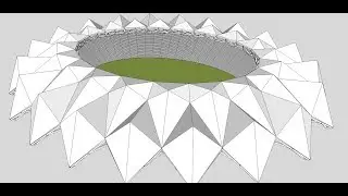 3d modeling Shenzhen Universiade Sports Center Stadium using Sketchup