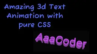 Awesome 3d text animation with pure Css #css #codingstatus #python #webdevelopment